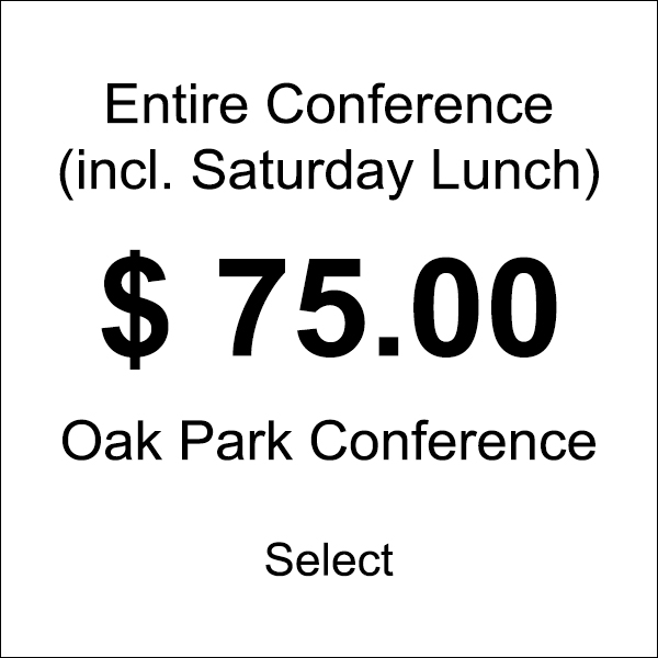 2) Entire Conference (includes Saturday Lunch)